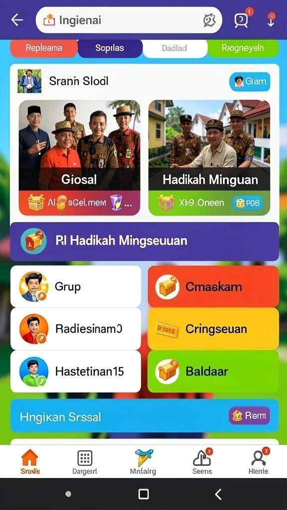 7777w - Tampilan grafis yang menarik dan penuh warna.